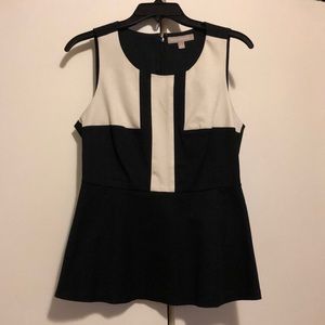 Black and White peplum top